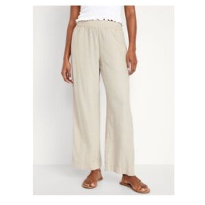 Old Navy High-Waisted Linen-Blend Wide-Leg Pants